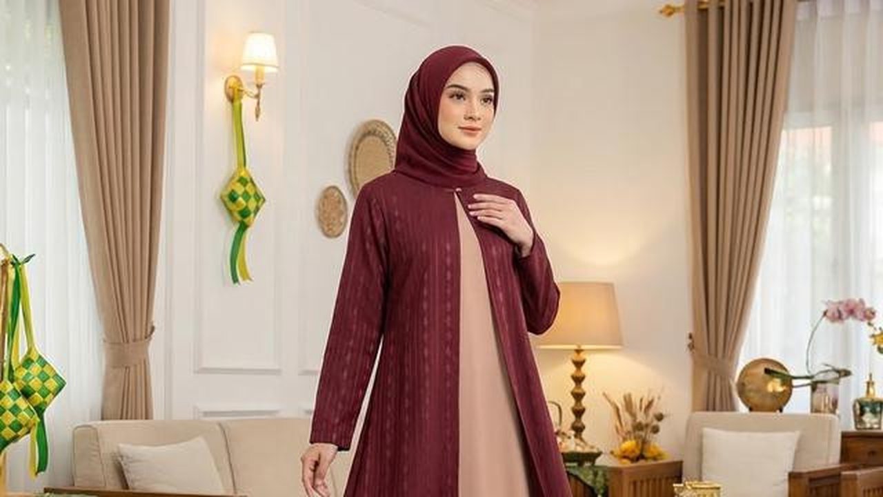 8 Model Gamis Kombinasi Dua Warna Terbaru untuk Lebaran 2026, Tampil Anggun di Hari Raya