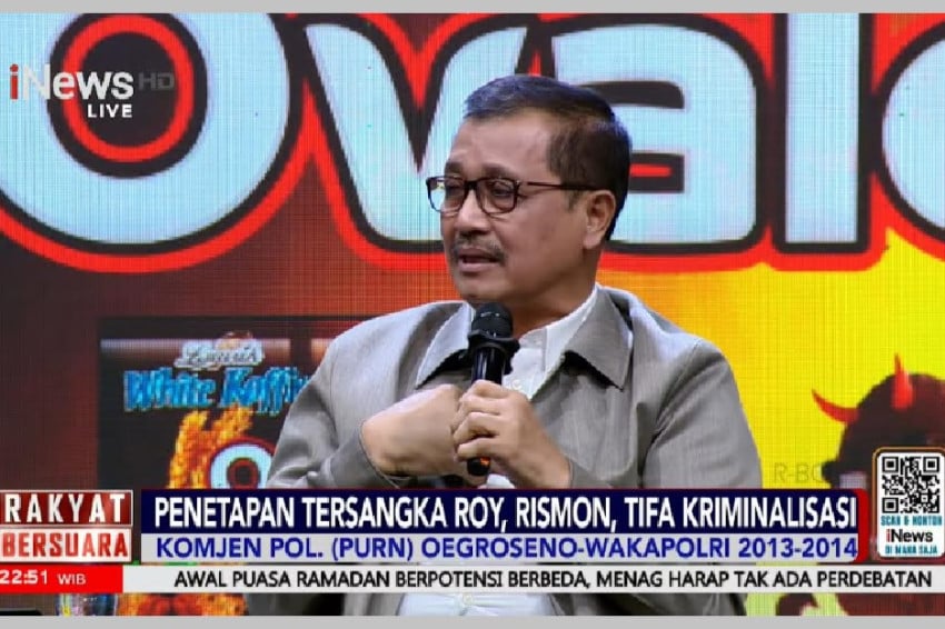 Eks Wakapolri Oegroseno Sebut Penetapan Tersangka Roy Suryo Cs Kriminalisasi