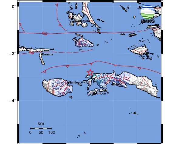 Gempa M4,8 Guncang Seram Bagian Barat, Waspada Gempa Susulan