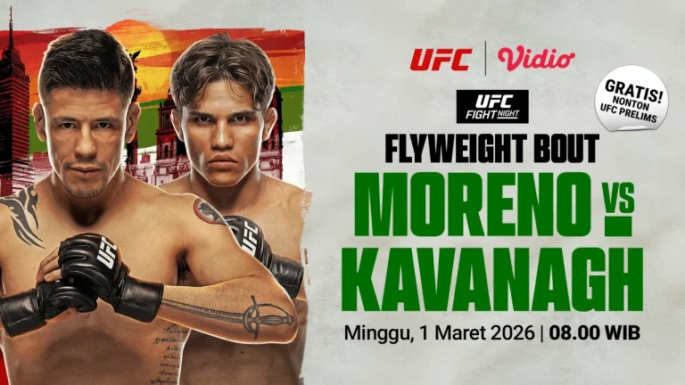 Live Streaming UFC Fight Night: Moreno vs Kavanagh, Eksklusif di Vidio
