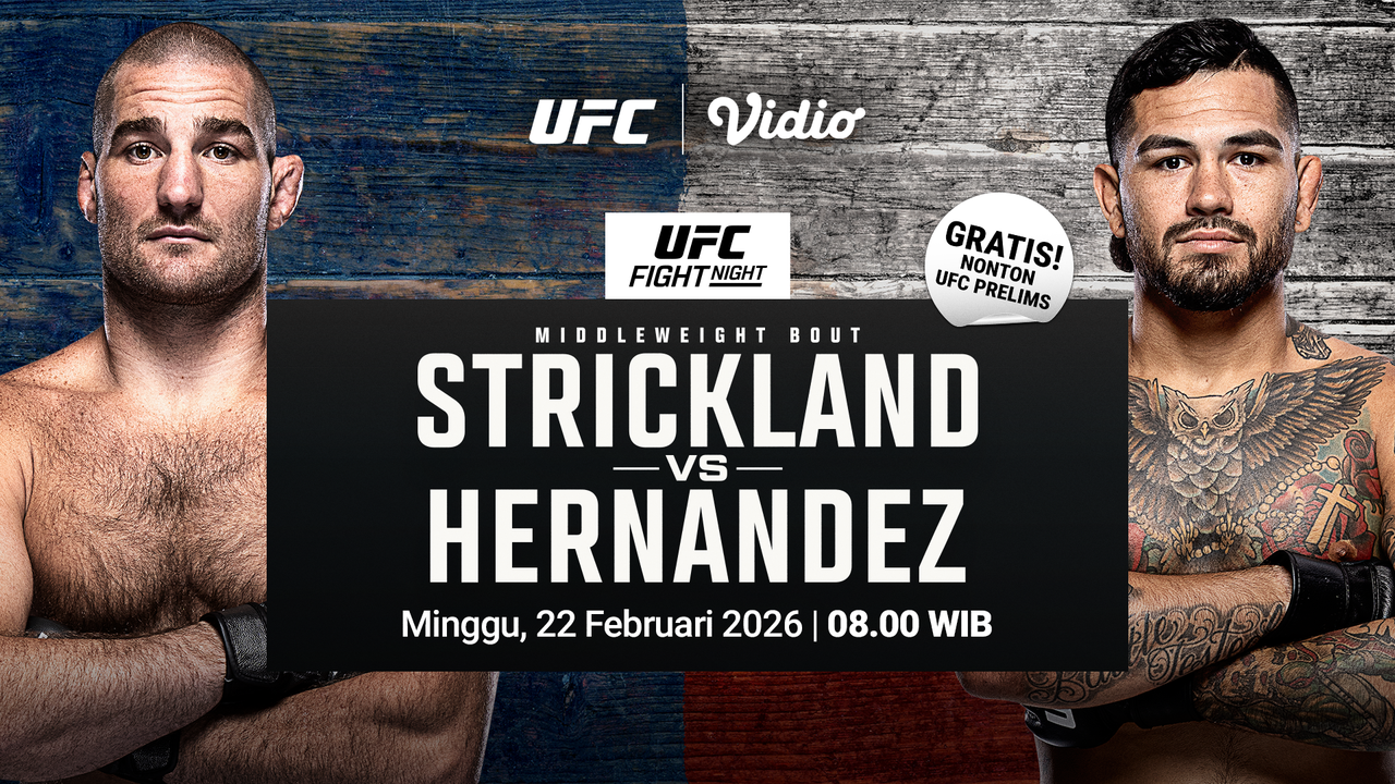 Live Streaming UFC Fight Night: Strickland vs Hernandez, Gratis Nonton Prelims Eksklusif di Vidio!