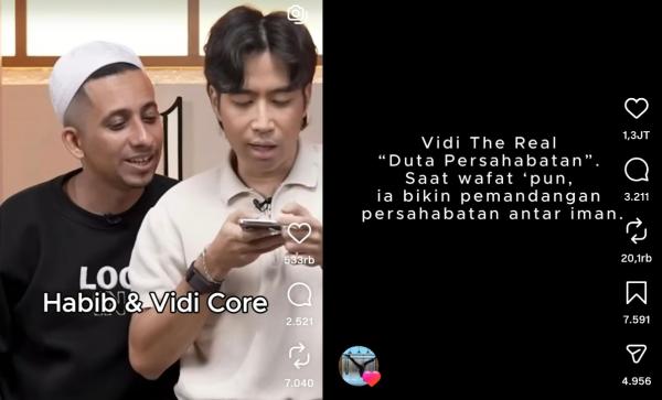 Habib Jafar Beri Vidi Aldiano Gelar Duta Persahabatan, Satukan Banyak Perbedaan