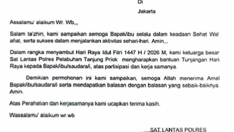 Heboh Surat Minta THR Atas Nama Satlantas Tanjung Priok ke Pengusaha Angkutan, Kapolres Bilang Begini
