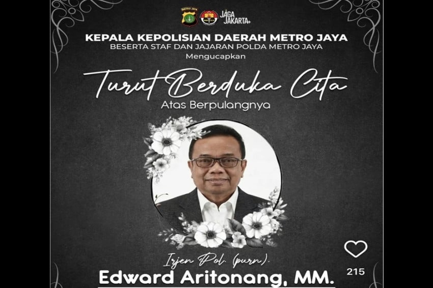 Kabar Duka, Eks Kadiv Humas Polri Irjen Pol Purn Edward Aritonang Meninggal Dunia
