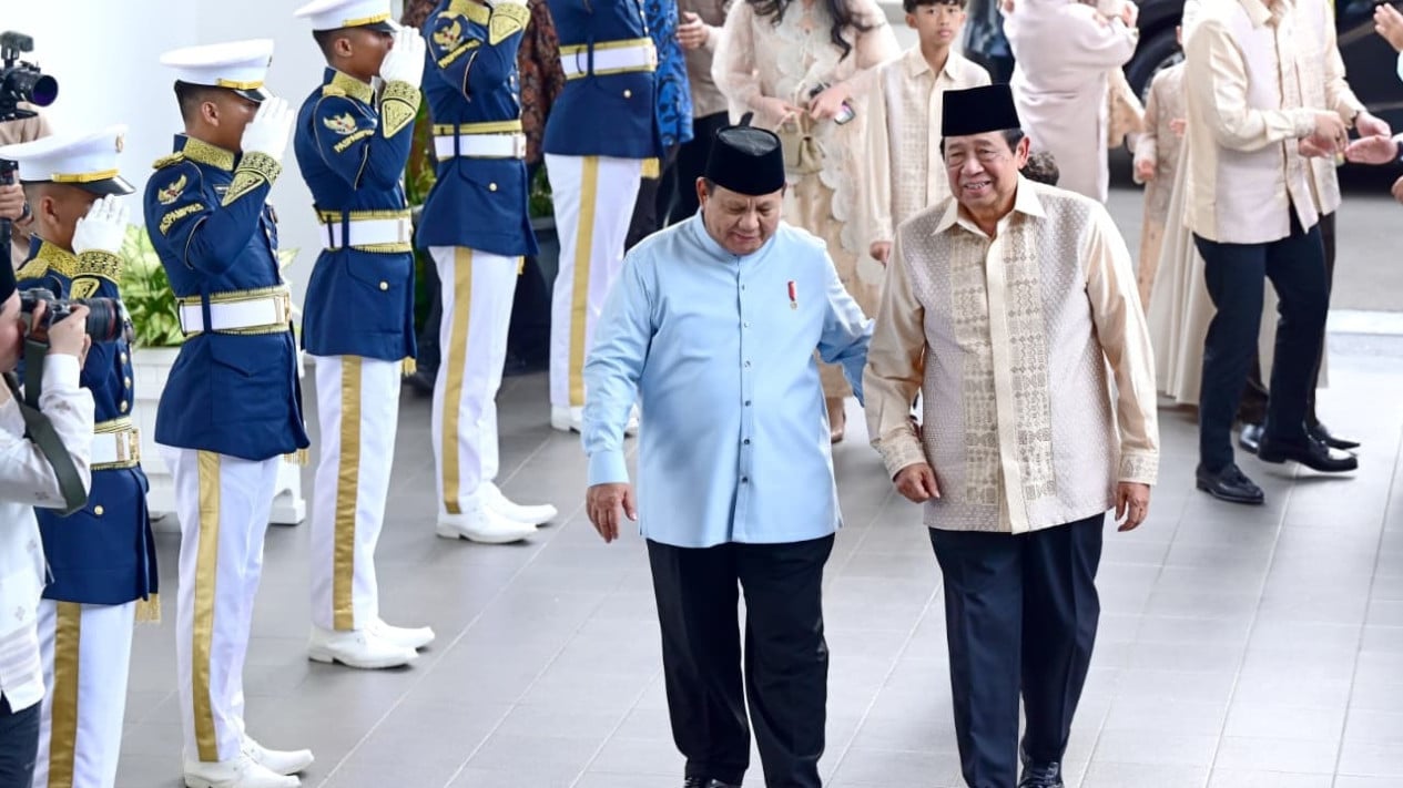 Momen SBY hingga Jokowi Hadiri Halal Bihalal di Istana, Langsung Disambut Prabowo